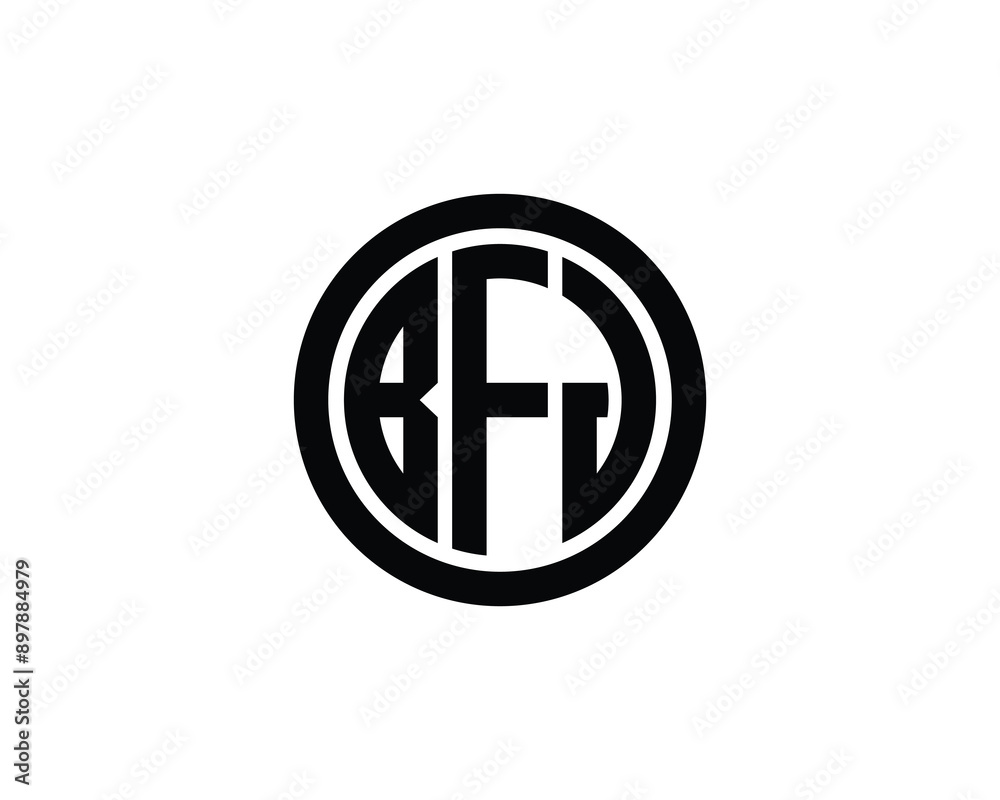 BFJ Logo design vector template. BFJ logo design. BFJ Logo design vector template. BFJ logo design.