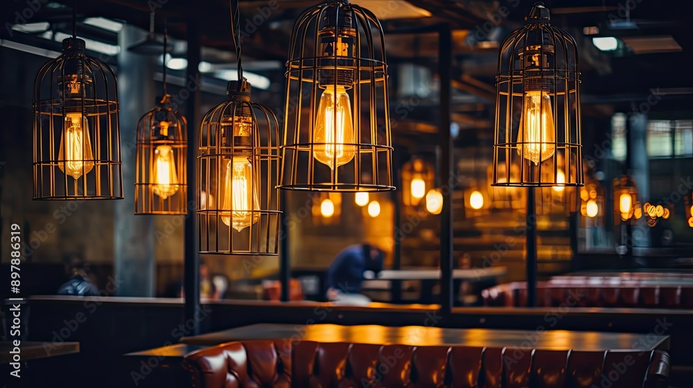 Fototapeta premium industrial restaurant light