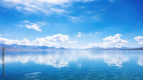 smooth lake water background © sevector