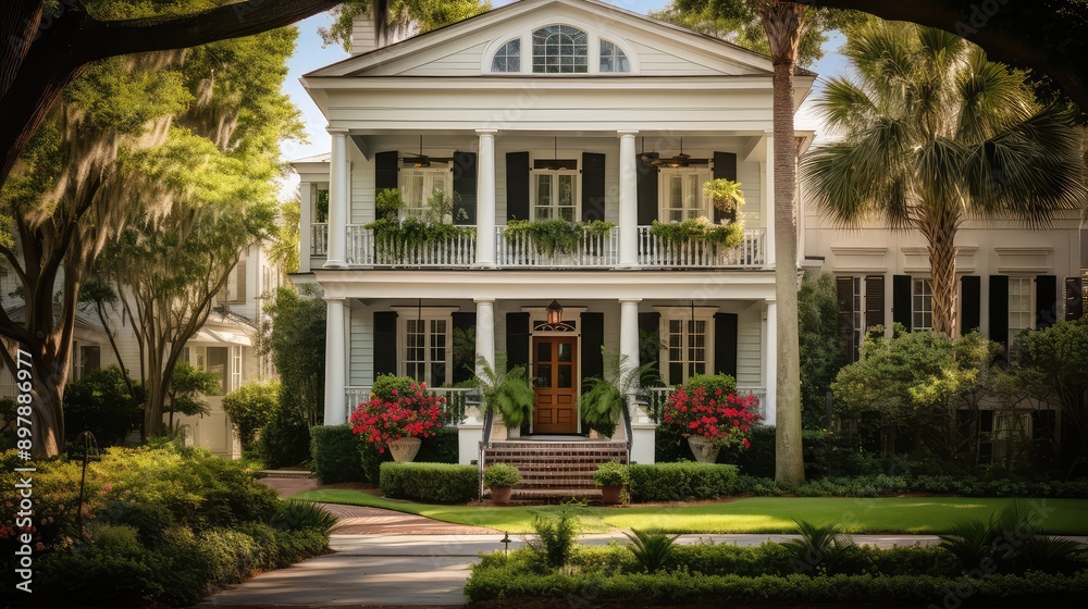 Naklejka premium architecture charleston houses
