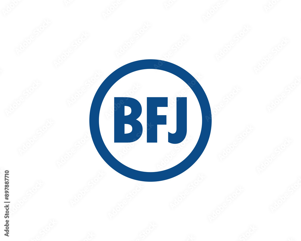 BFJ Logo design vector template. BFJ logo design. BFJ Logo design vector template. BFJ logo design.