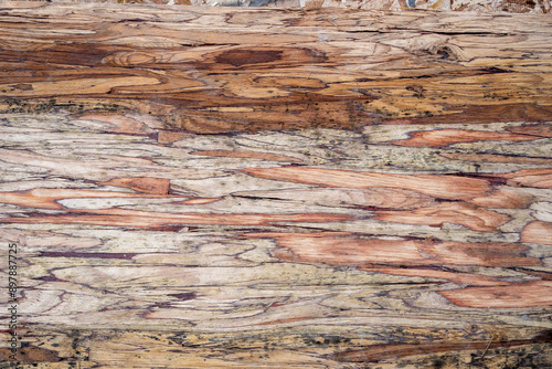 Wood beam engineered for extra strength, closeup detail, as a construction detail background
 photo