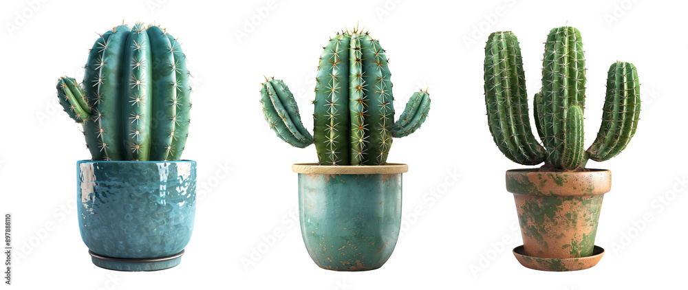 Cactus Plants Isolated On Transparent Background Cactus Plants Isolated On Transparent Background