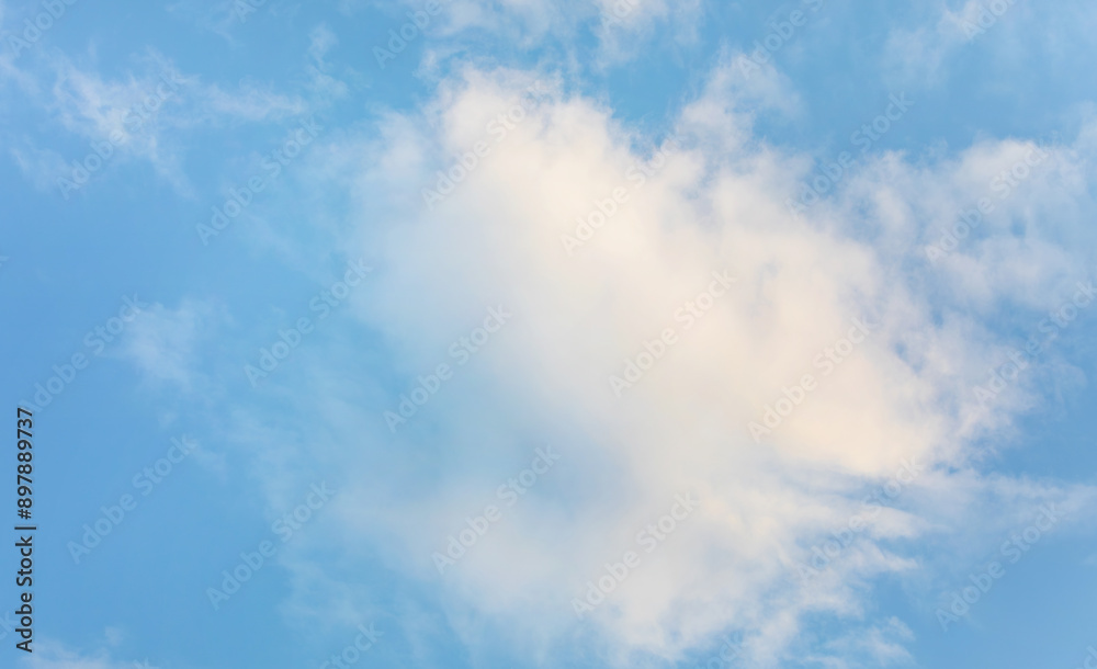 Late afternoon, clouds under a blue sky. Late afternoon, clouds under a blue sky.