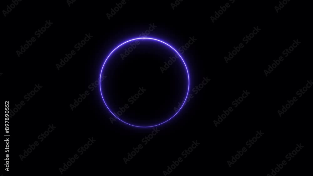 circle loading ber neon bright frame blue color animation on black background. circle loading ber neon bright frame blue color animation on black background.