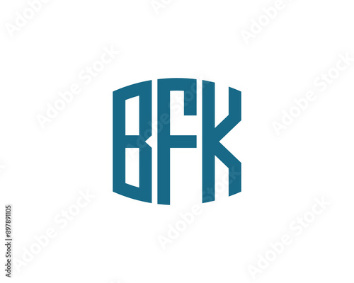 BFK logo design vector template. BFK logo design.