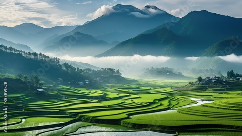 paddy green scenery