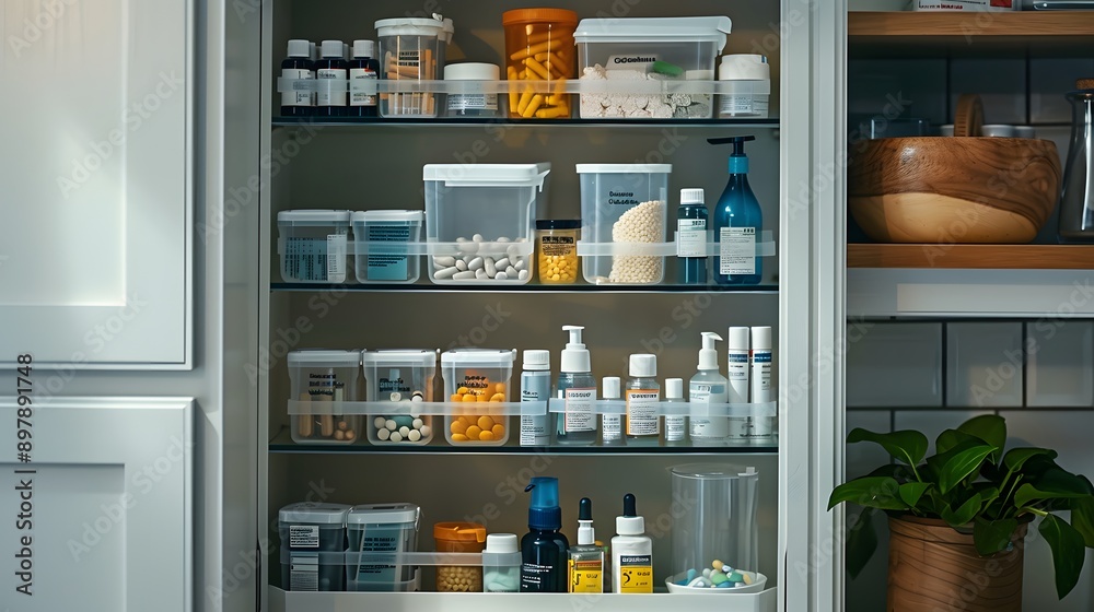 Organized Kitchen Pantry with Clear Storage Containers Organized Kitchen Pantry with Clear Storage Containers