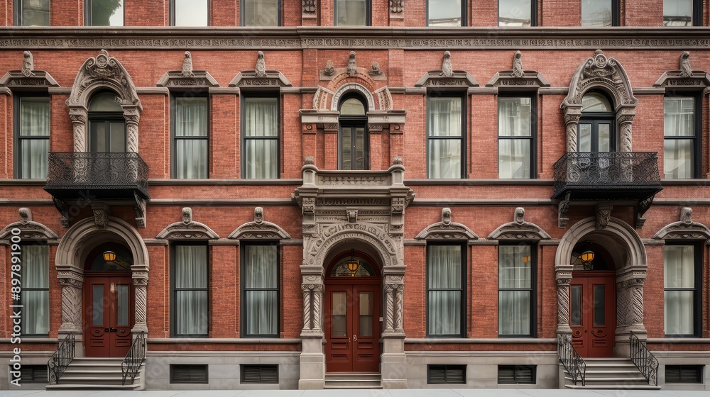 Fototapeta premium ornate brick wall apartment