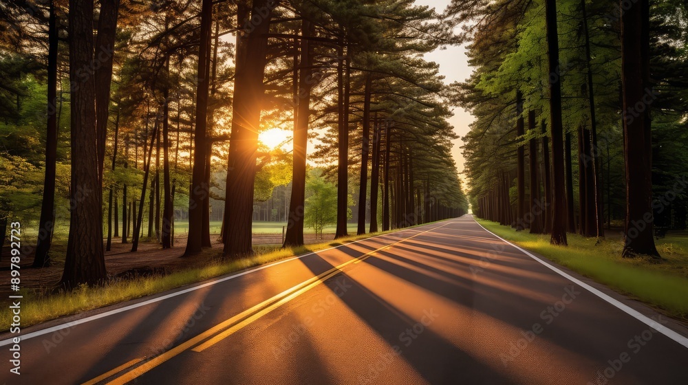 Obraz premium serene empty road