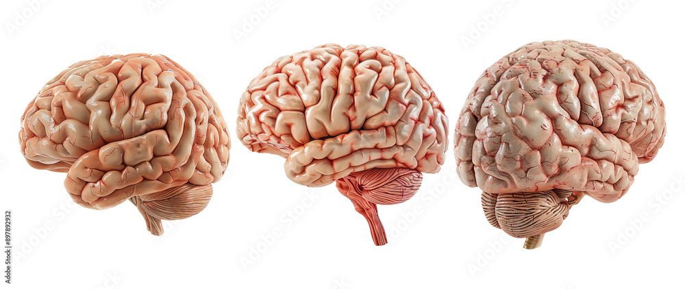 Human brains set isolated on transparent background Human brains set isolated on transparent background