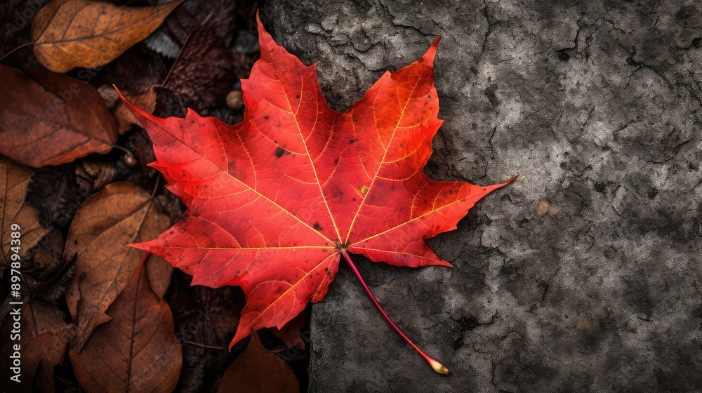 red autumn leaf red autumn leaf