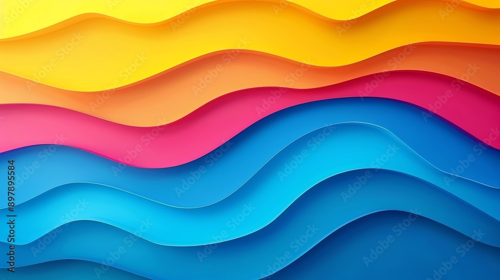 Abstract Colorful Wavy Background. Abstract Colorful Wavy Background.