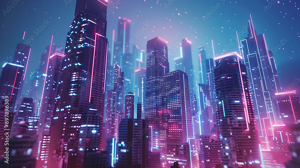 Obraz premium future city
