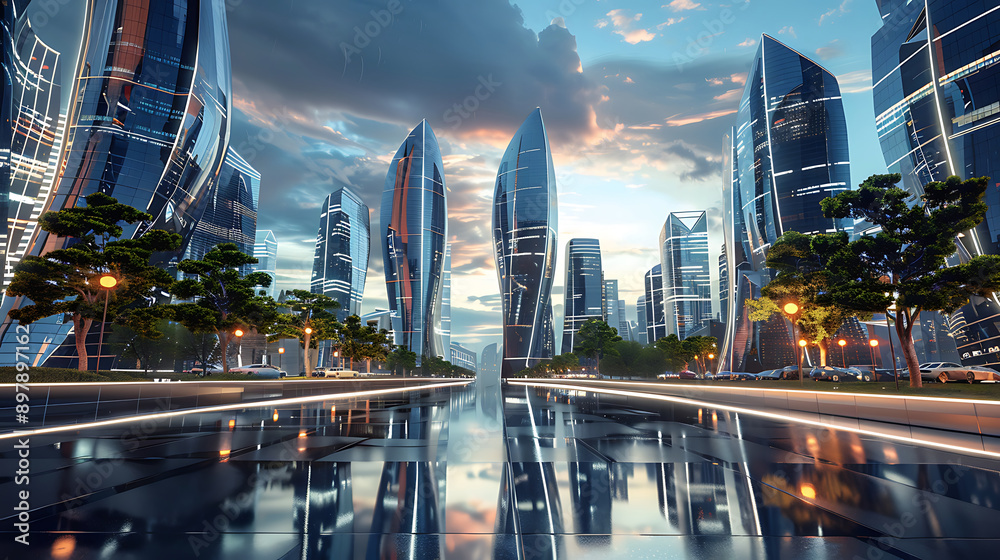 Obraz premium future city