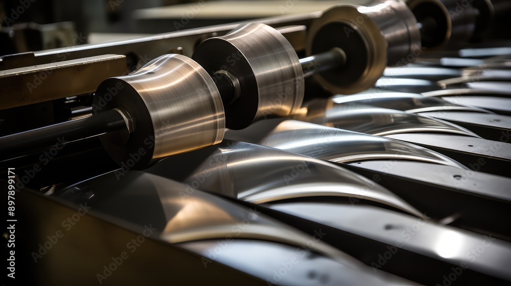 Naklejka premium process metal rolling