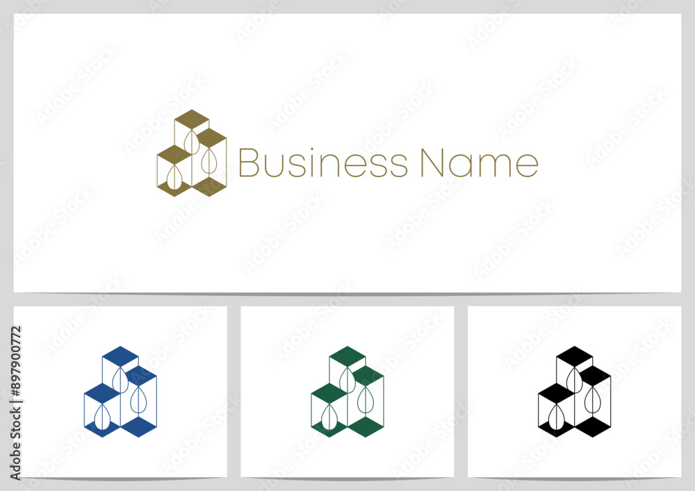 Building With Trees Simple Modern Logo Design Building With Trees Simple Modern Logo Design