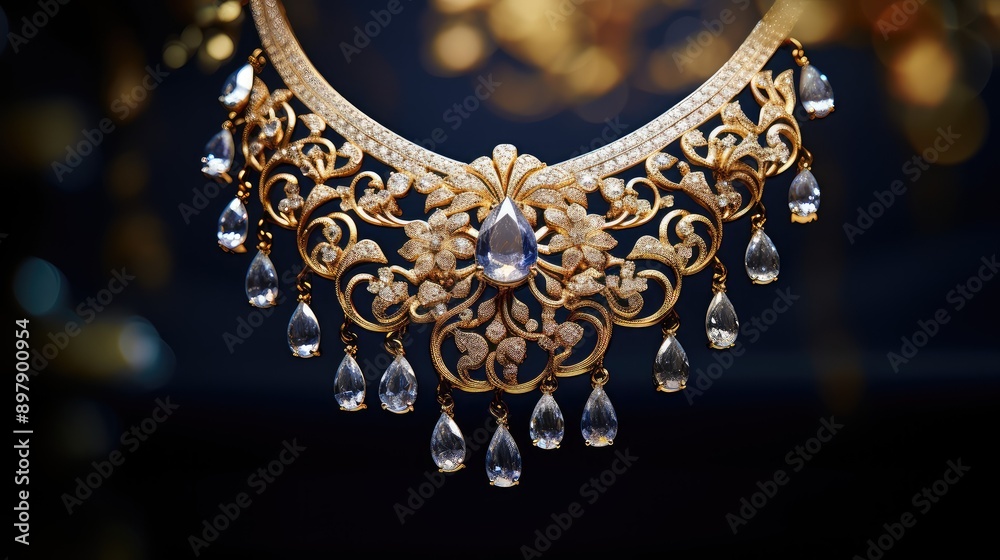 Obraz premium luxury gold and silver jewelry