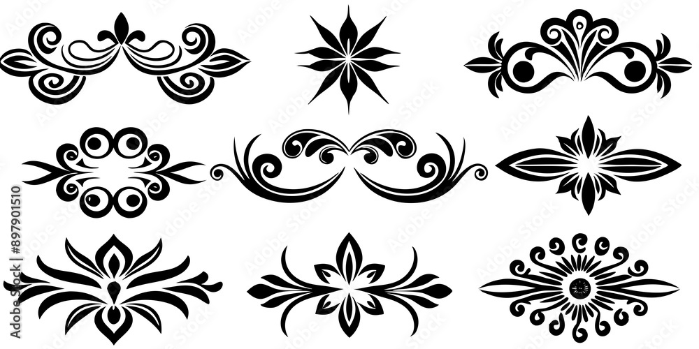 Stylish Decorative Divider Element for Web and Print Stylish Decorative Divider Element for Web and Print