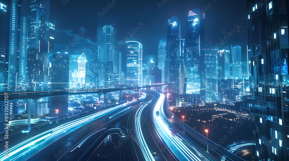 Obraz premium future city