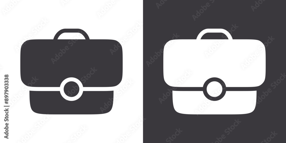 Job Seeking Icon Flat set in black and white color outline vector Job Seeking Icon Flat set in black and white color outline vector