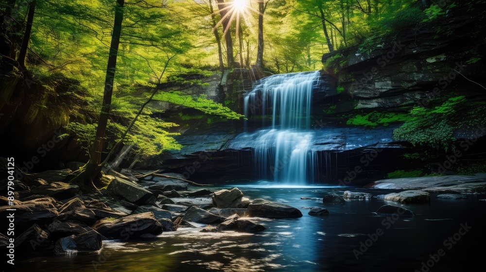Naklejka premium foliage blue ridge parkway spring