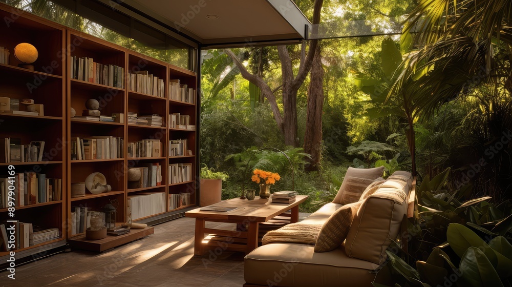 Fototapeta premium seating library house