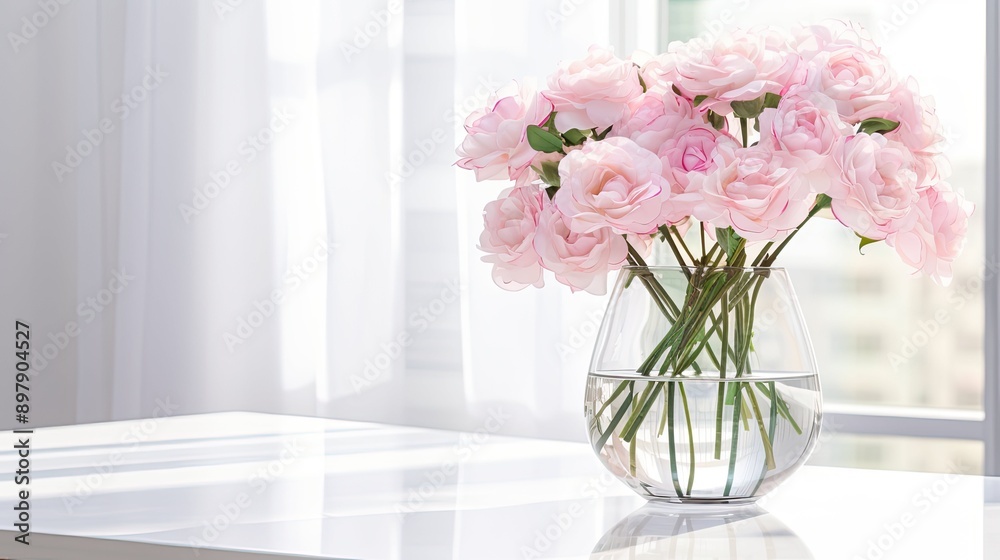 roses desk with pink flowers roses desk with pink flowers