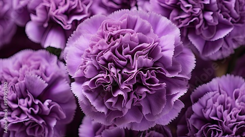 close purple carnations