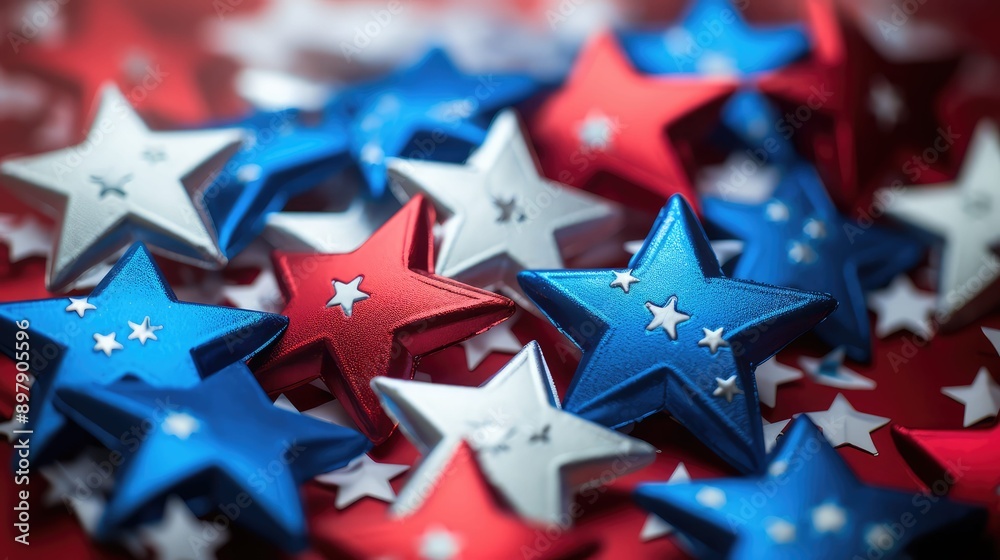 accents red white and blue stars on background accents red white and blue stars on background