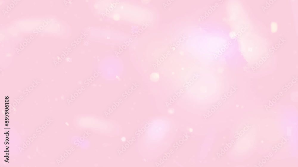 Soft pink bokeh motion with sparkling hearts for festive celebration Soft pink bokeh motion with sparkling hearts for festive celebration
