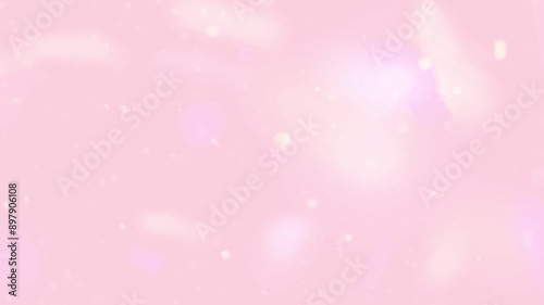 Soft pink bokeh motion with sparkling hearts for festive celebration