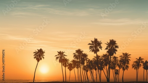 s blowing palm tree