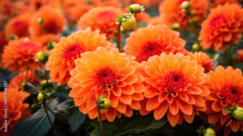 petals orange dahlia © sevector