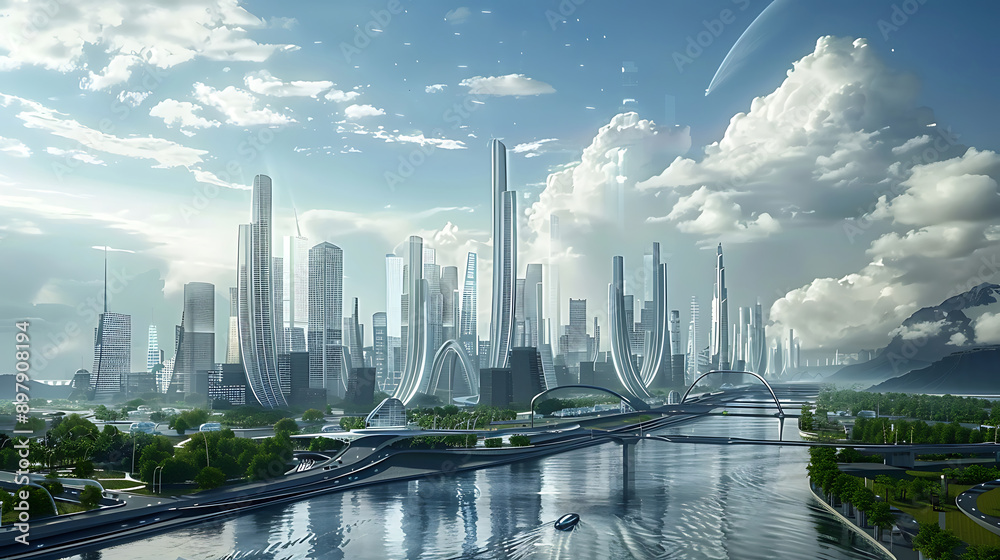 Obraz premium future city