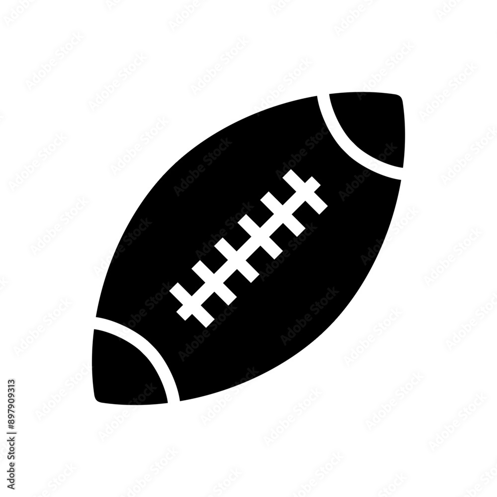 American football silhouette icon with simple and modern design