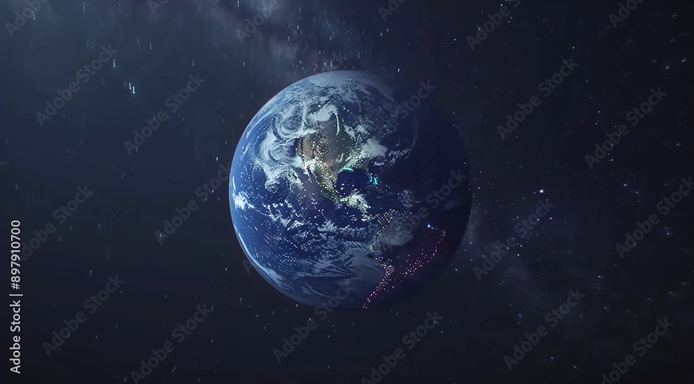 Obraz premium earth and moon