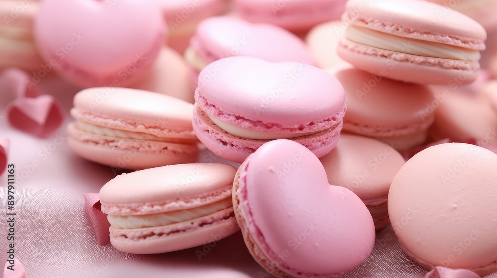 Obraz premium pink pastel hearts