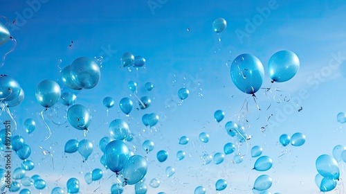 Wallpaper Mural sky transparent blue confetti Torontodigital.ca