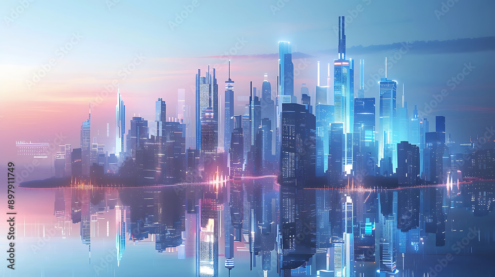 Fototapeta premium future city