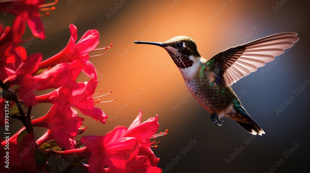 Fototapeta premium feathers red ruby