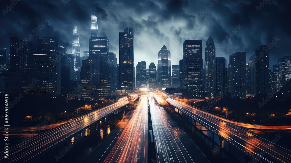 Fototapeta premium night website background gray