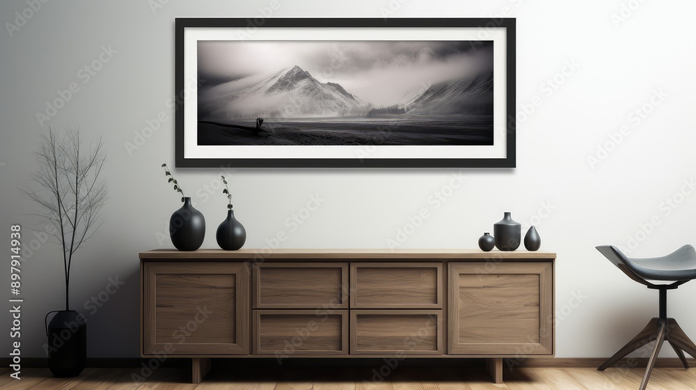Fototapeta premium photo framed on wall