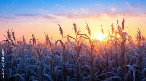 magical blue corn background photo