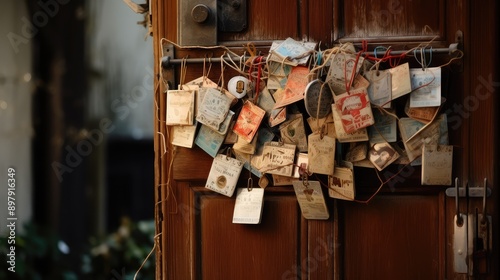 parcels boxes on door photo