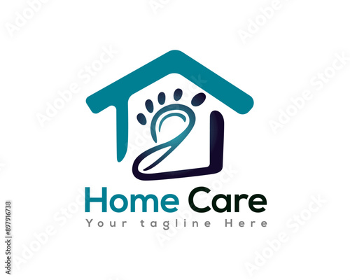 foot step home care logo design template