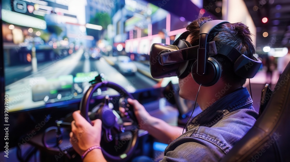 Virtual reality gaming setup with motion sensors Virtual reality gaming setup with motion sensors