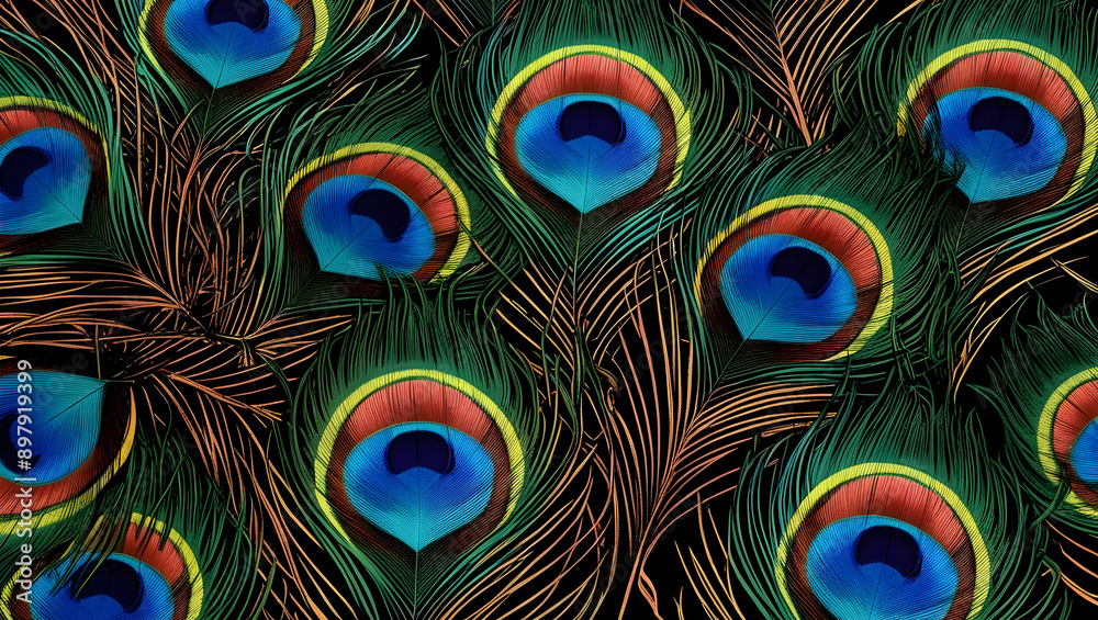Obraz premium peacock feather background