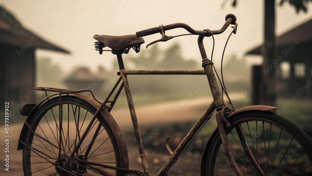 Obraz premium Vintage classic retro Asian bicycle 