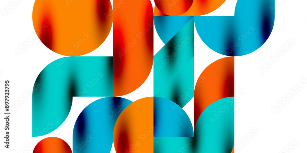 Tech minimal circular shapes geometric art. Vector modern circles Tech minimal circular shapes geometric art. Vector modern circles